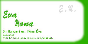 eva mona business card